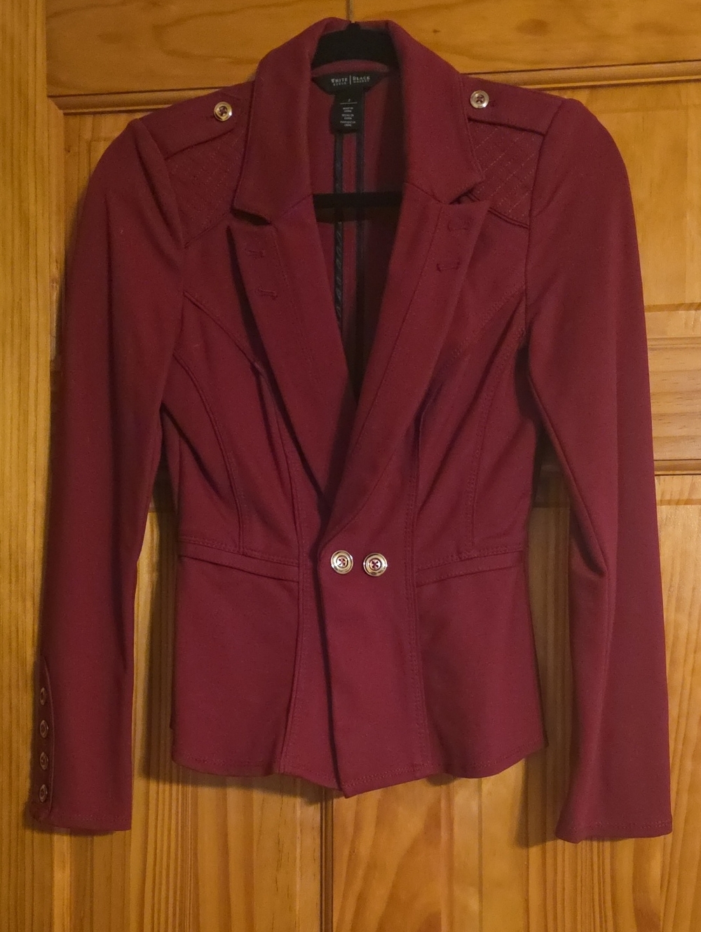 White House black market Women's Wine Double-Button Tailored Blazer